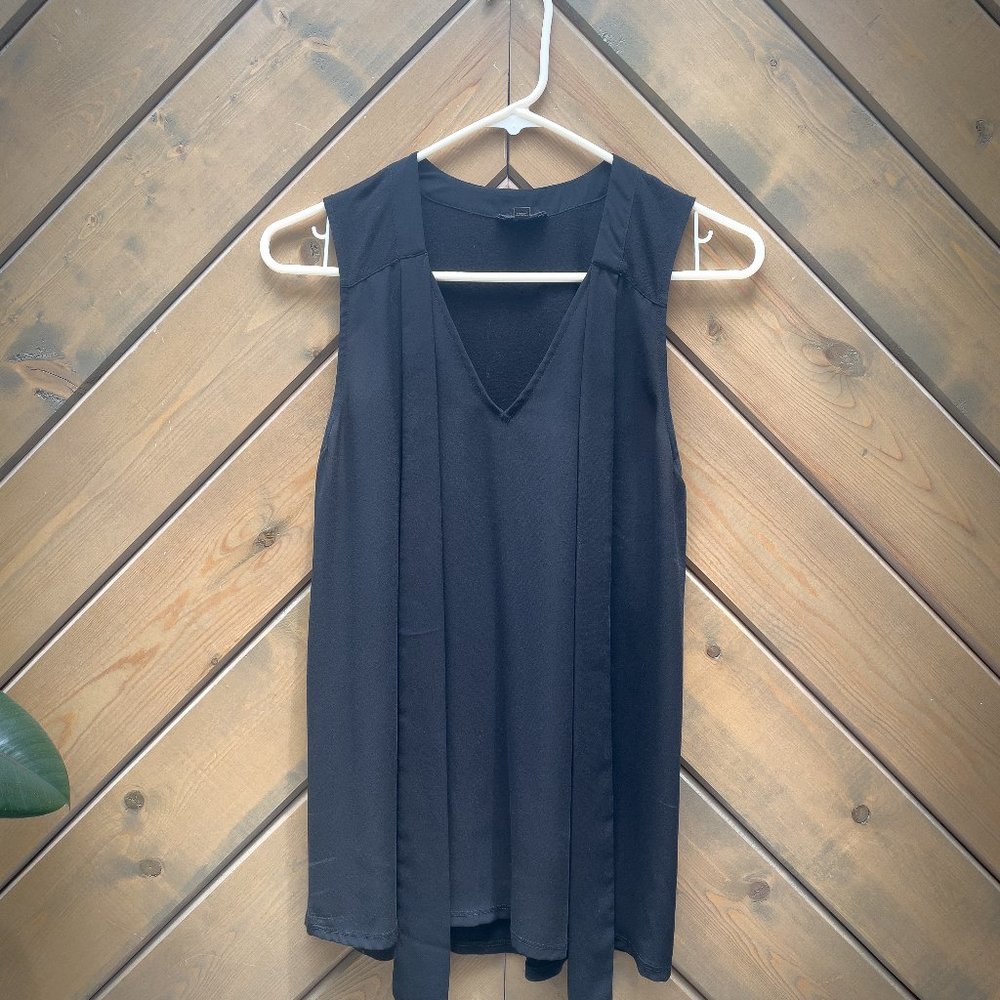 Express black silk blouse